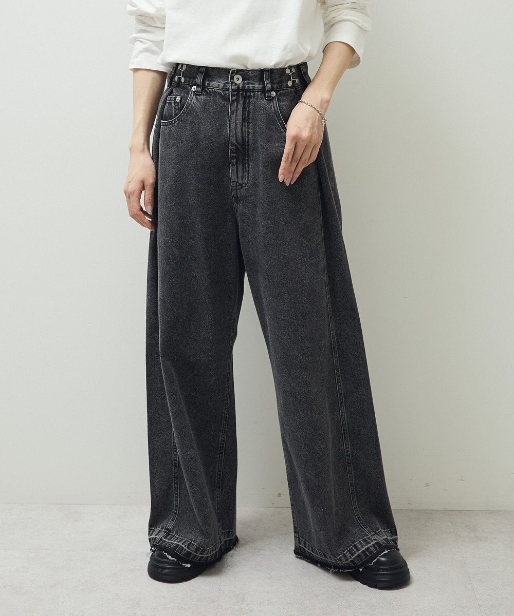Green Parks ・ＳＵＧＡＲ　ＳＰＯＯＮ　タックデニムワイドパンツ 