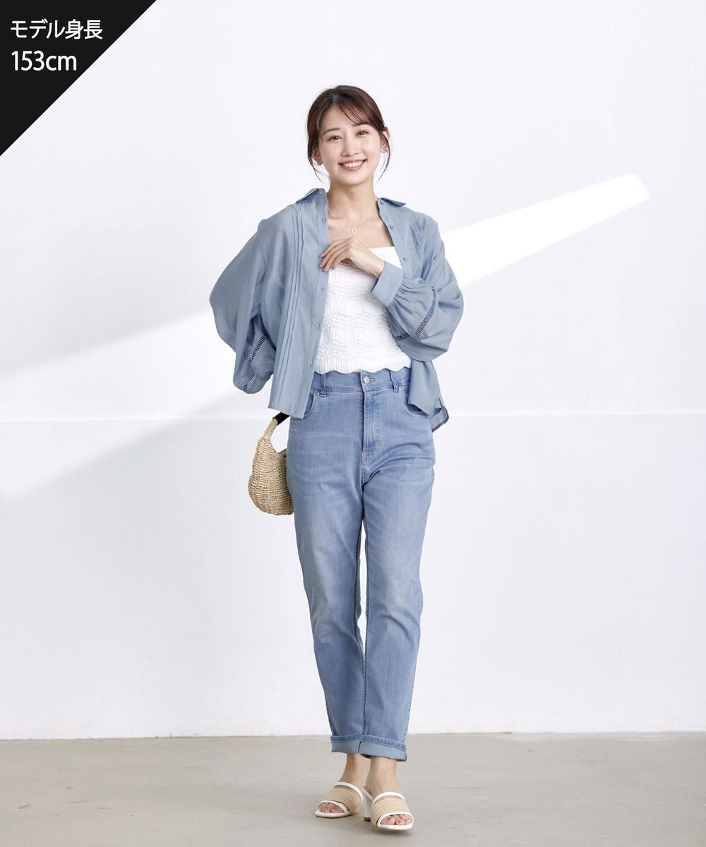 Tiaclasse 【洗える】はしごレースパフ袖シャツ 