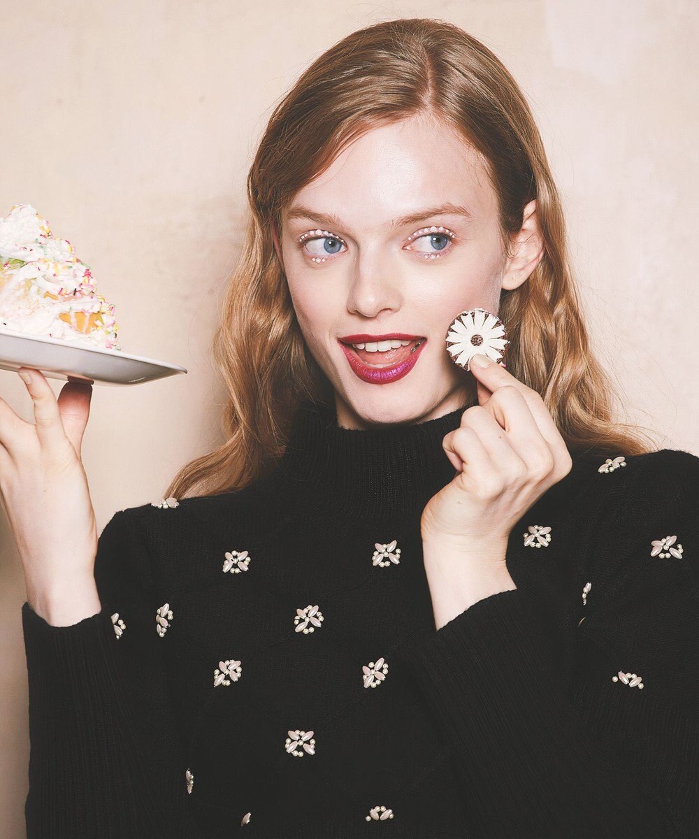 TOCCA 【洗える！】PEARL BOUQUET KNIT プルオーバー 