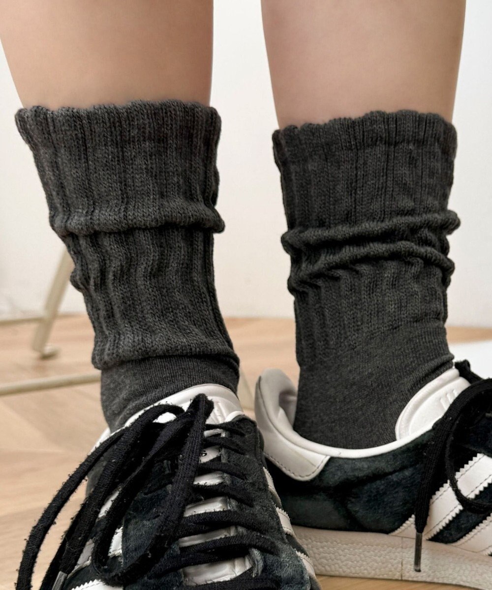 WEGO サポート付きボリューム無地リブソックス 