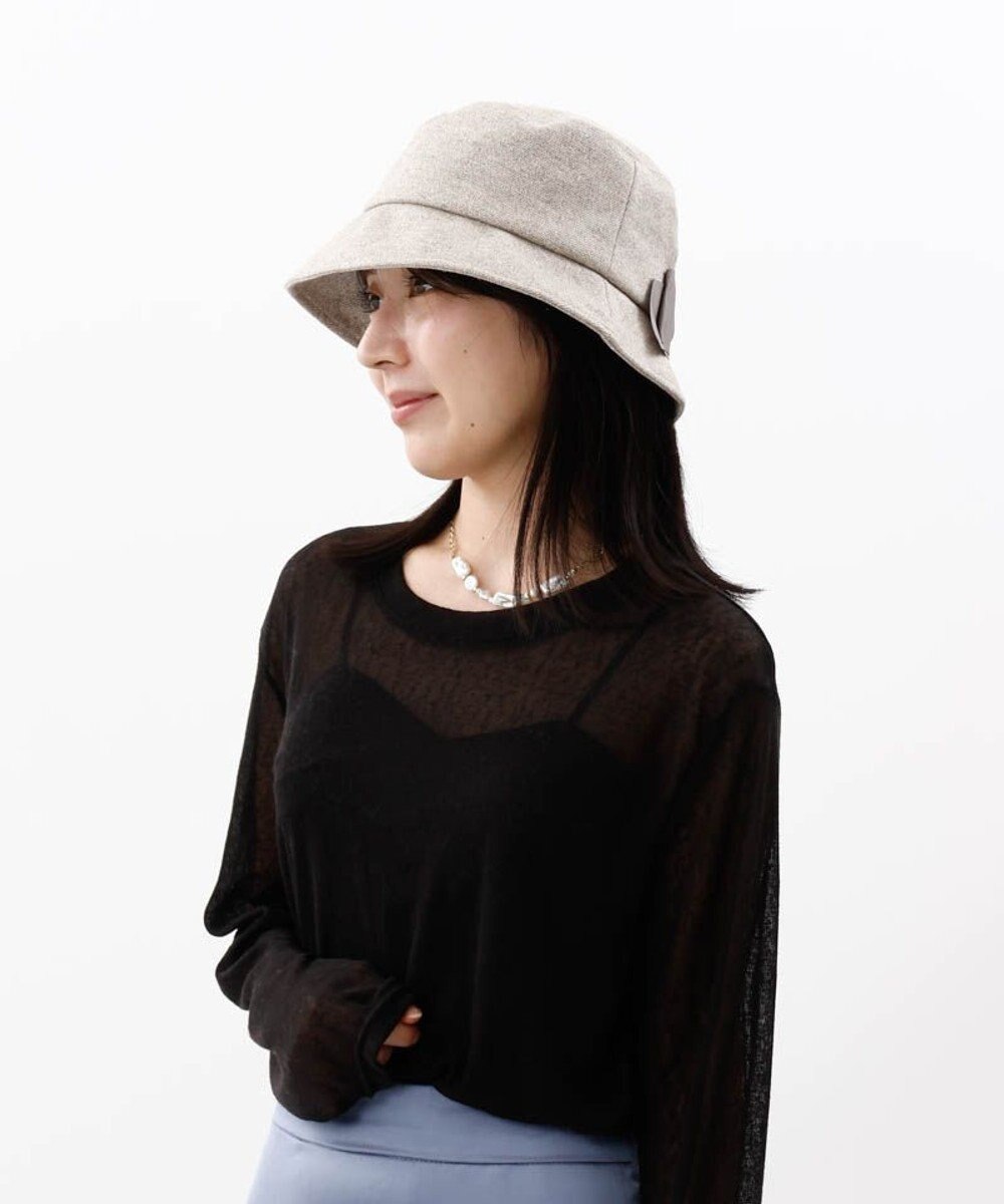 AURORA 【 LANVIN COLLECTION（ランバン コレクション） 】ラメツイードクロッシェハット 