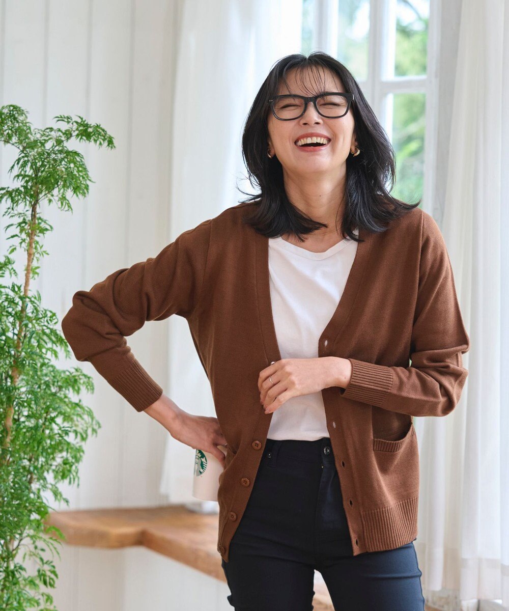 WEGO 【WEB限定/2025年秋冬新作//洗濯OK/毛玉レス/MLXLサイズ展開/オフィス/カジュアル】ベーシックニットカーディガン 