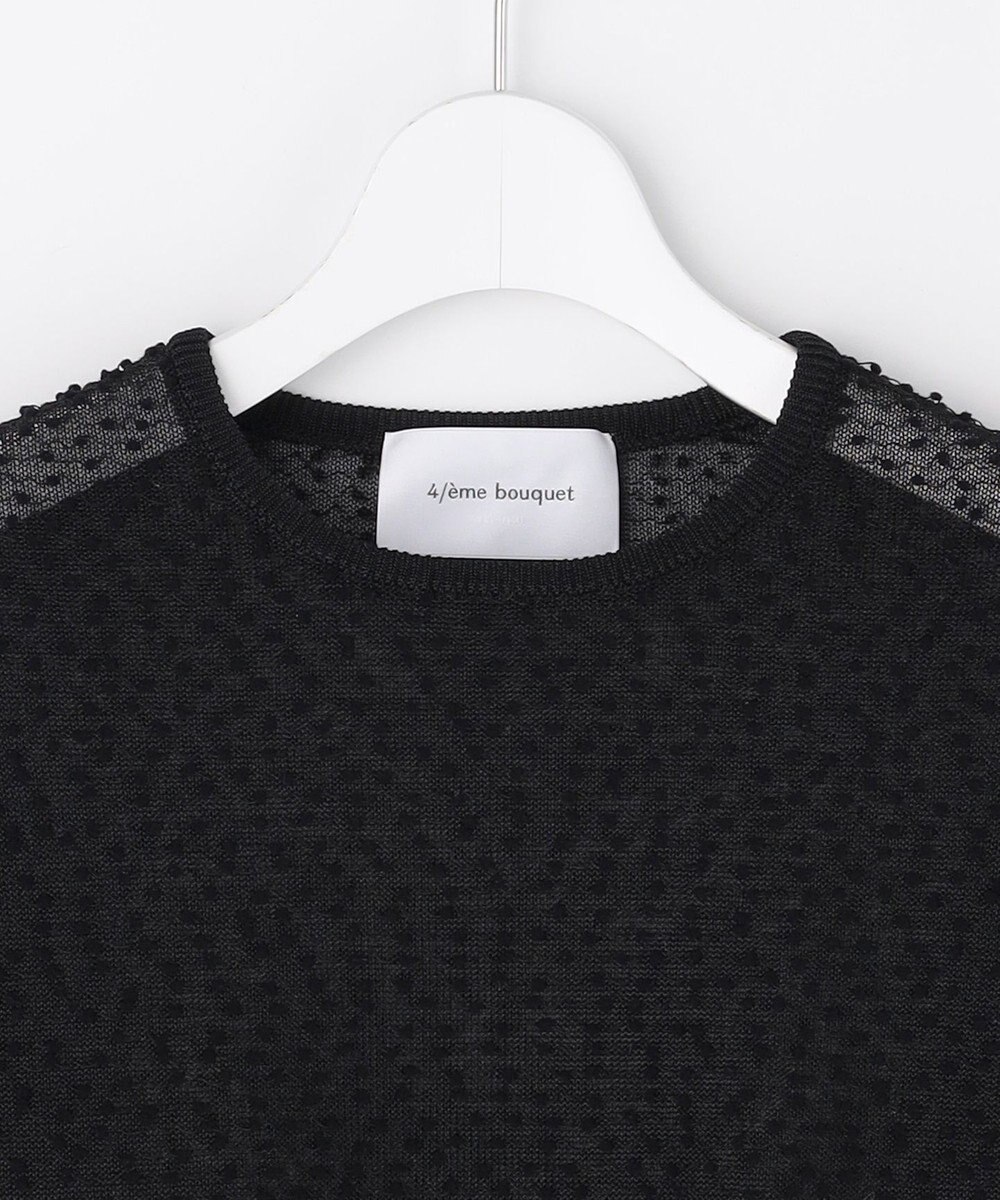 自由区 【カトリエムブーケ】Expression delicate ドットシアー・リボンスリーブトップス 