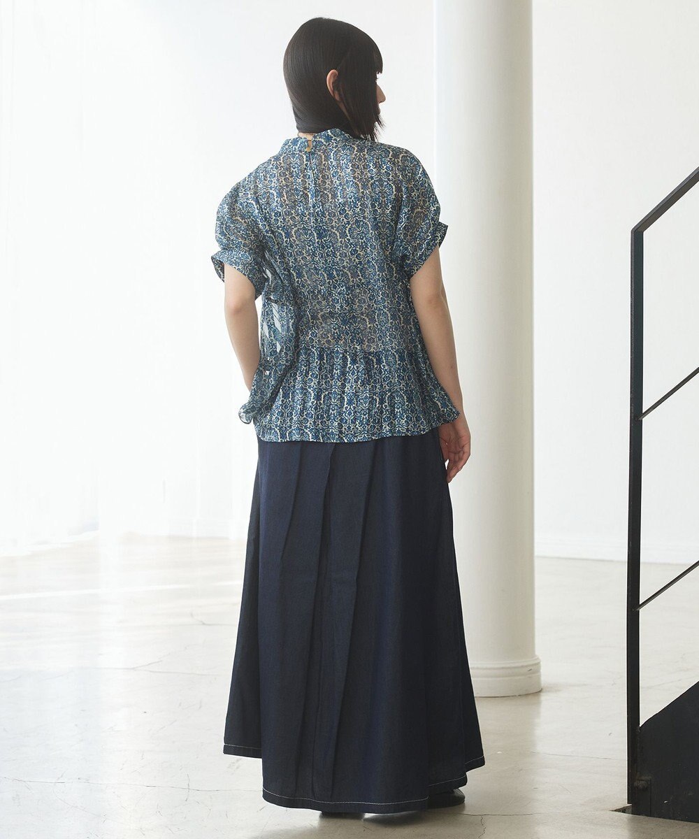 J.PRESS YORK STREET 【WOMEN】オリジナルタイルプリント ブラウス 