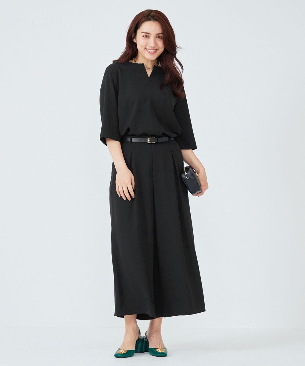 23区 L 【Lサイズ限定】ハイストレッチツイル ブラウス 