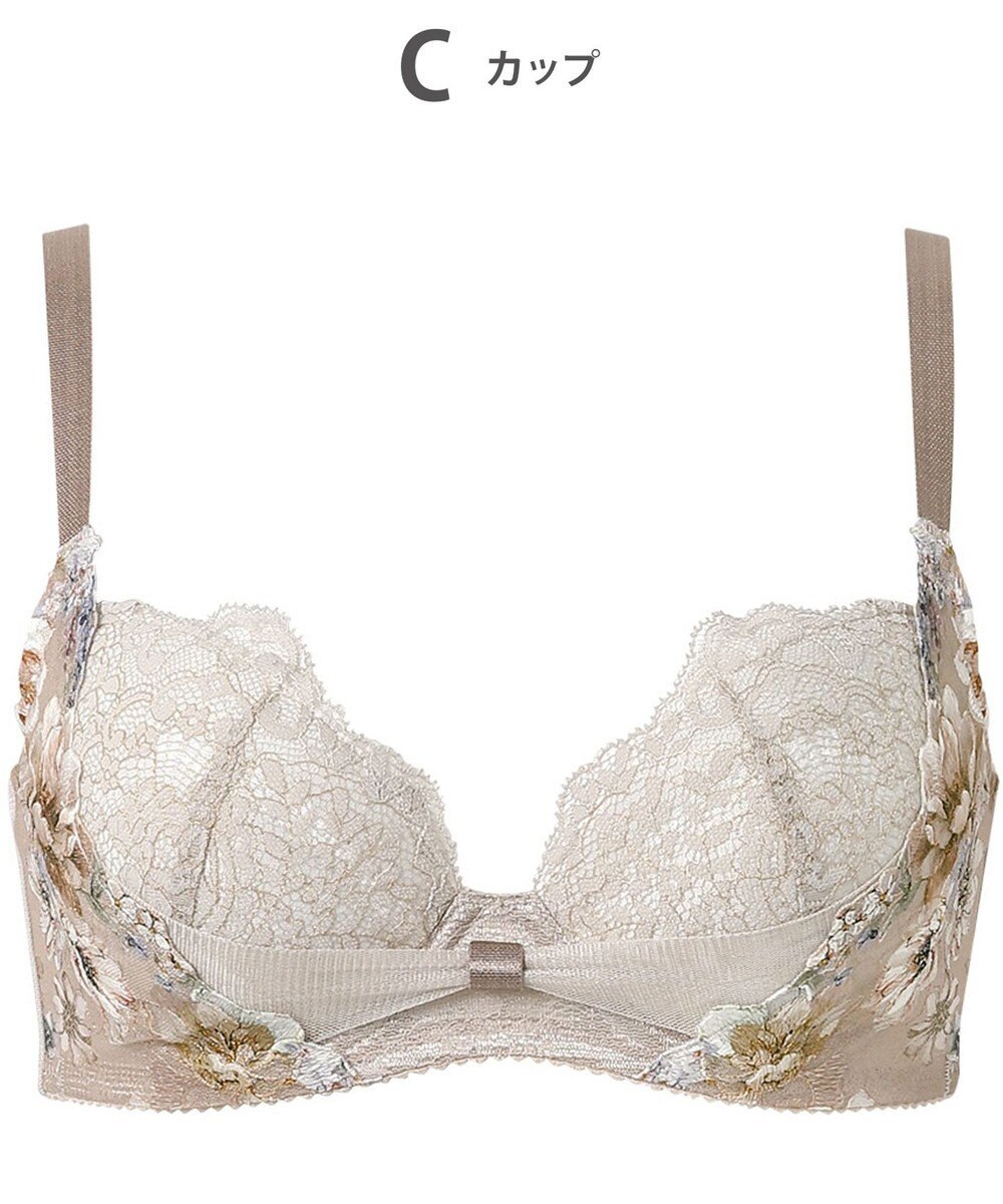 WACOAL ブラジャー 【リボンブラ 脇すっきり】 脇高設計 着やせシルエット 動いても谷間キープ Gカップまで対応 大きいサイズ レディース BXB443 /ワコール 