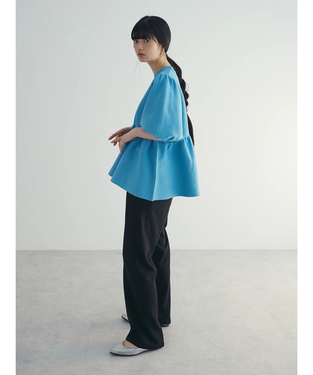 Green Parks armonia. ウエストギャザー袖ボリュームニット 