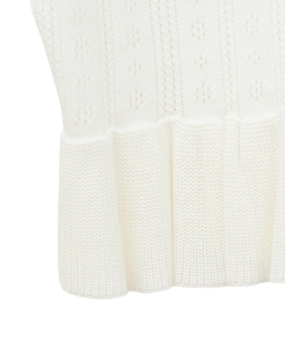 earth music&ecology ナローリボンペプラムニットカーディガン 