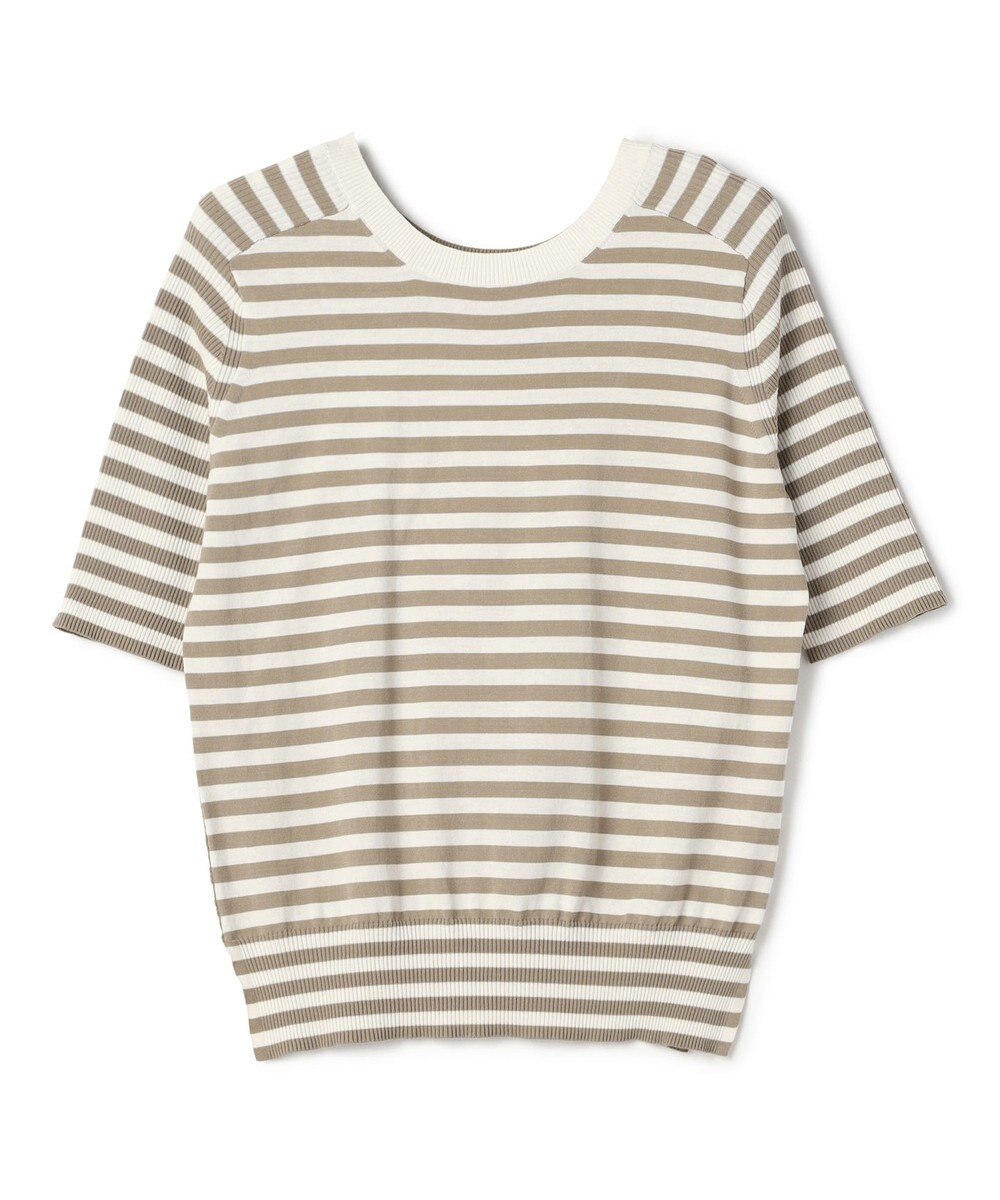 BEIGE， JULIE / コットンシルク 2WAY半袖ニット 