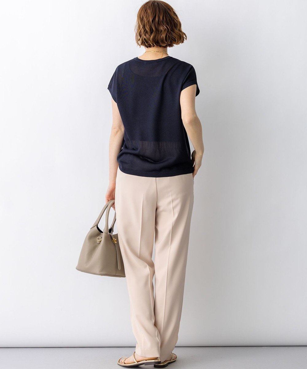 23区 L 【先行予約】シャイニーシアー ノースリーブ ニット 