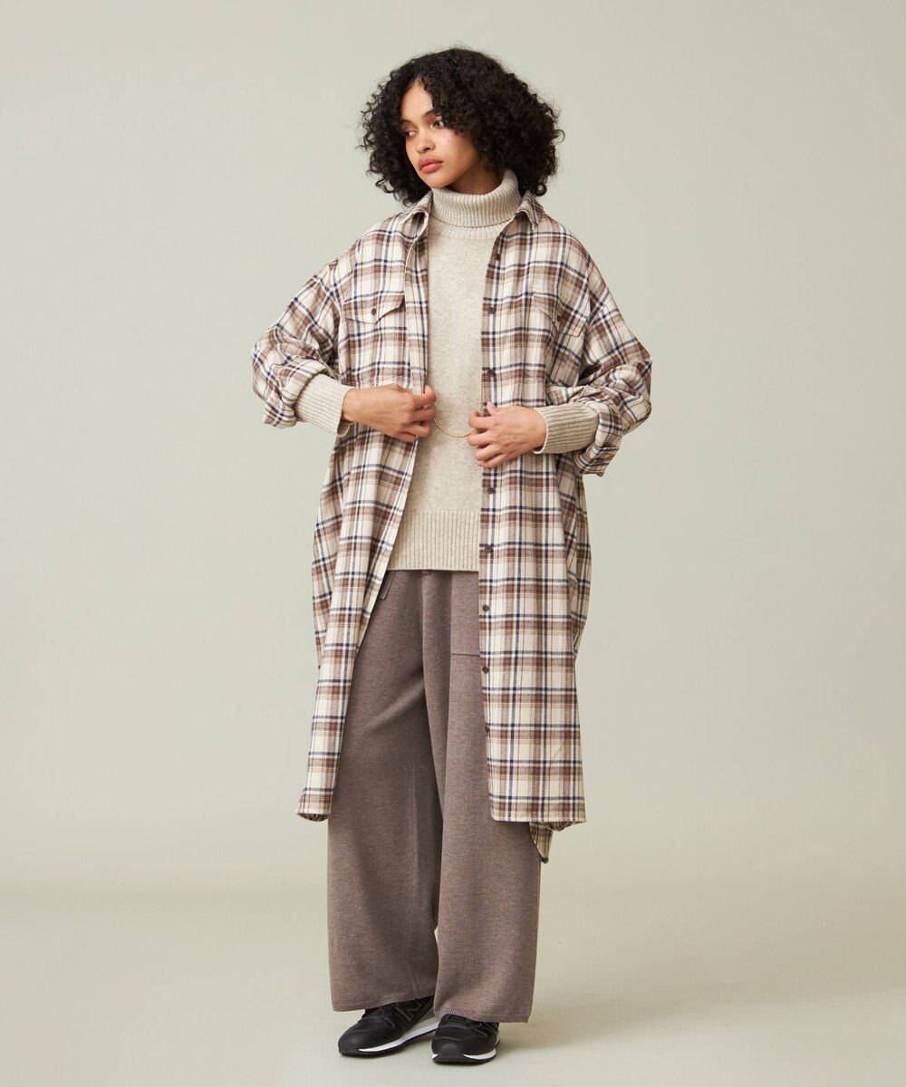 J.PRESS YORK STREET 【WOMEN】フランネル チェックシャツワンピース 