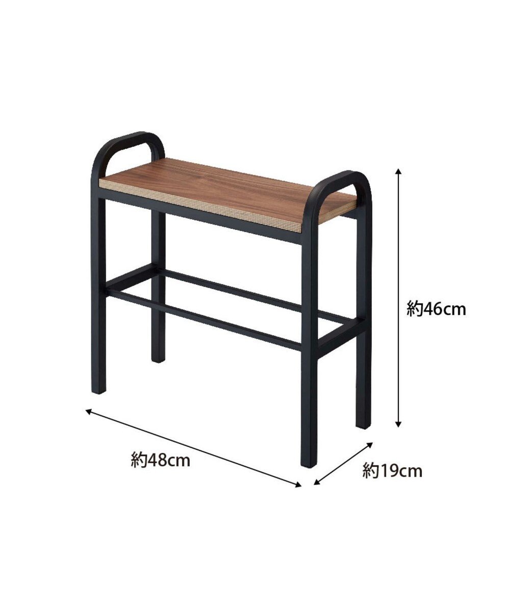 tower 立ちやすいベンチシューズラック タワー  ブラック 