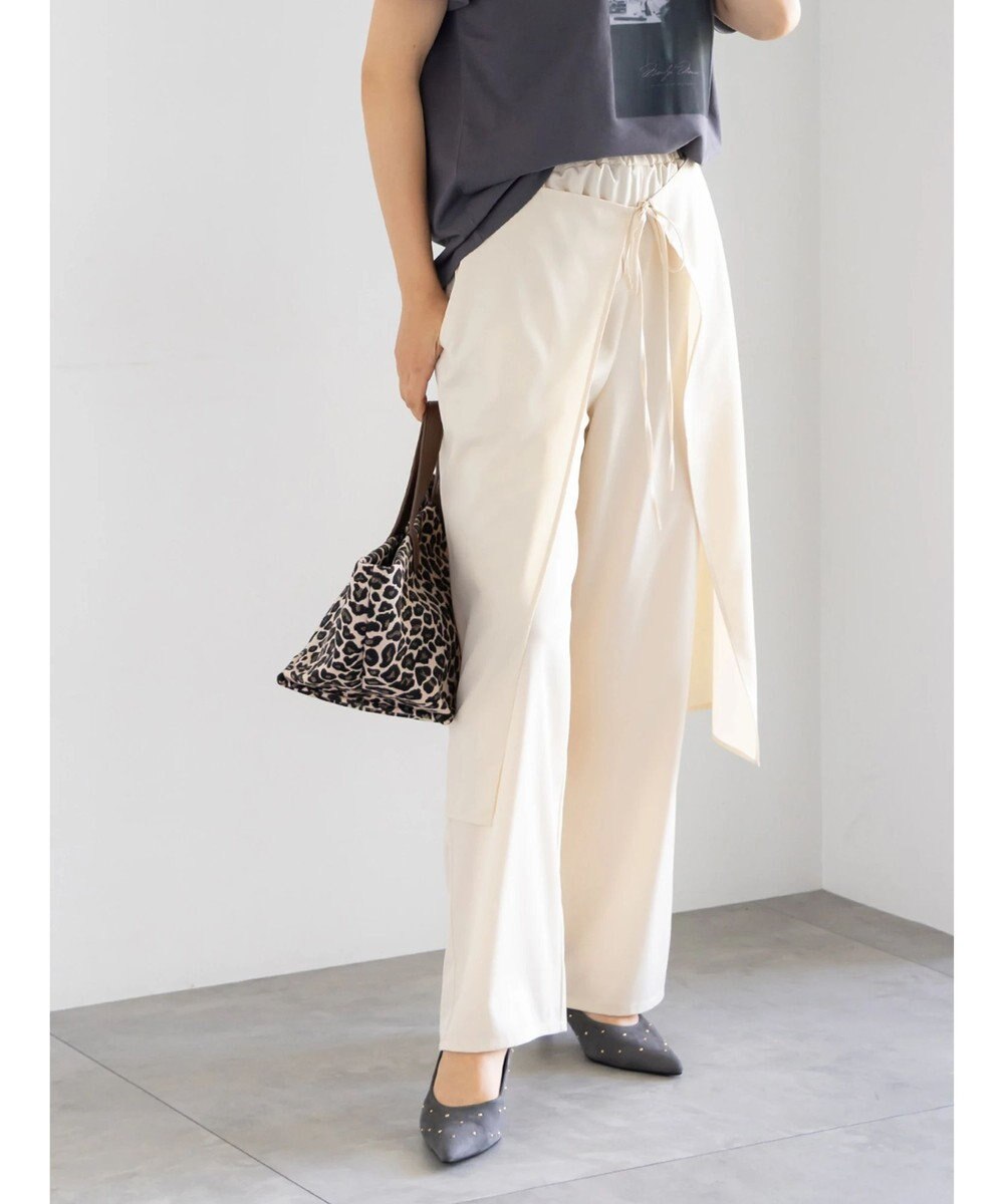 Te chichi ラップスカートレイヤードストレートパンツ《2025Autumn catalog item》 