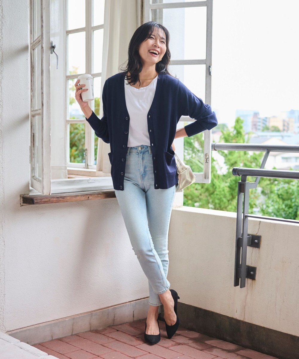 WEGO 【WEB限定/2025年秋冬新作//洗濯OK/毛玉レス/MLXLサイズ展開/オフィス/カジュアル】ベーシックニットカーディガン 