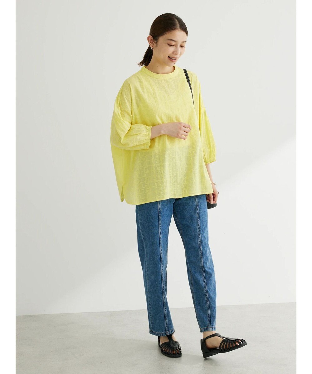 Green Parks Ｉ　ＳＥＴ２点　刺繍７分袖ブラウス＋タンクトップ 