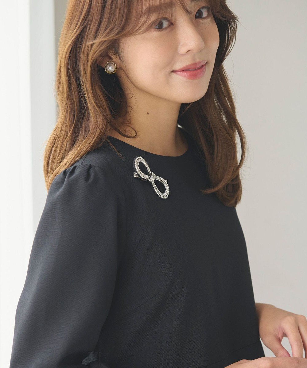 Feroux リボンビジュー ブローチ 