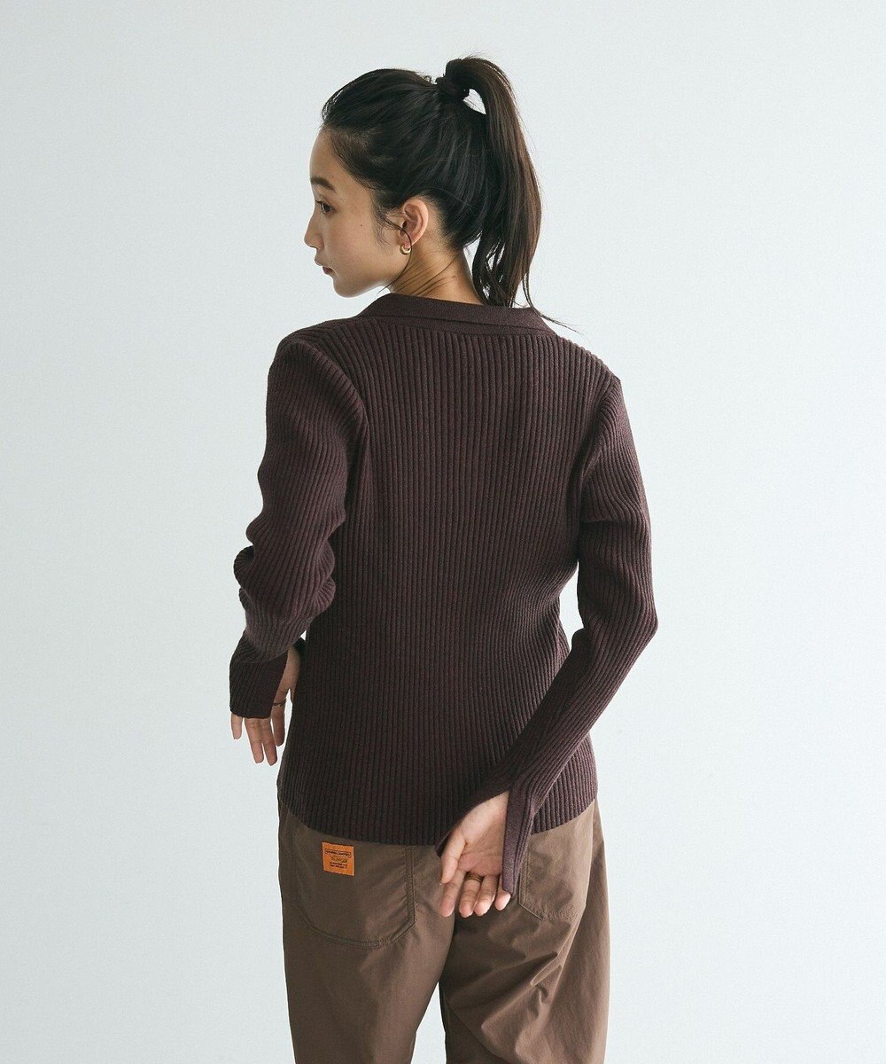 CRAFT STANDARD BOUTIQUE 襟付きニットコンパクトカーディガン 