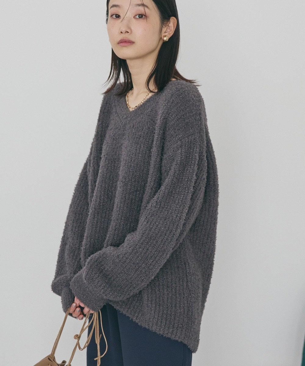 AMERICAN HOLIC ミニシャギーラメニットプルオーバー 