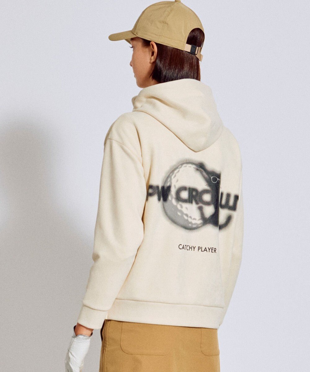 PW CIRCULUS 2025 NEW！【手洗い洗濯可】【WOMEN】キャットグラフィック スエードライク デタッチャブルフーディ ゴルフウェア レディース 