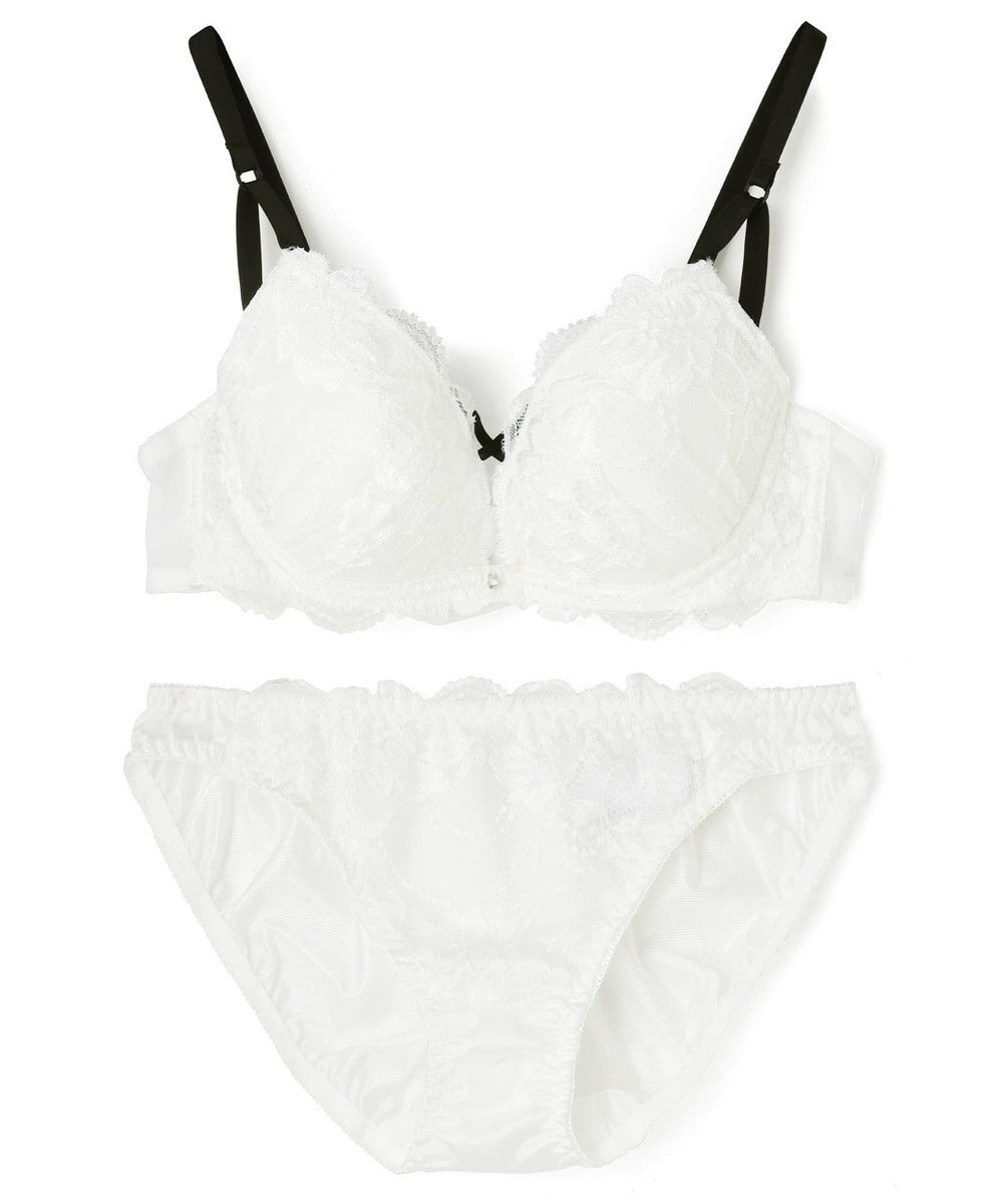 San-ai Resort（三愛水着楽園） 【WEB限定】【プチプラブラセット】純欲カラーヌーディーレーシーストリングブラ＆ショーツセット 【northerly】 