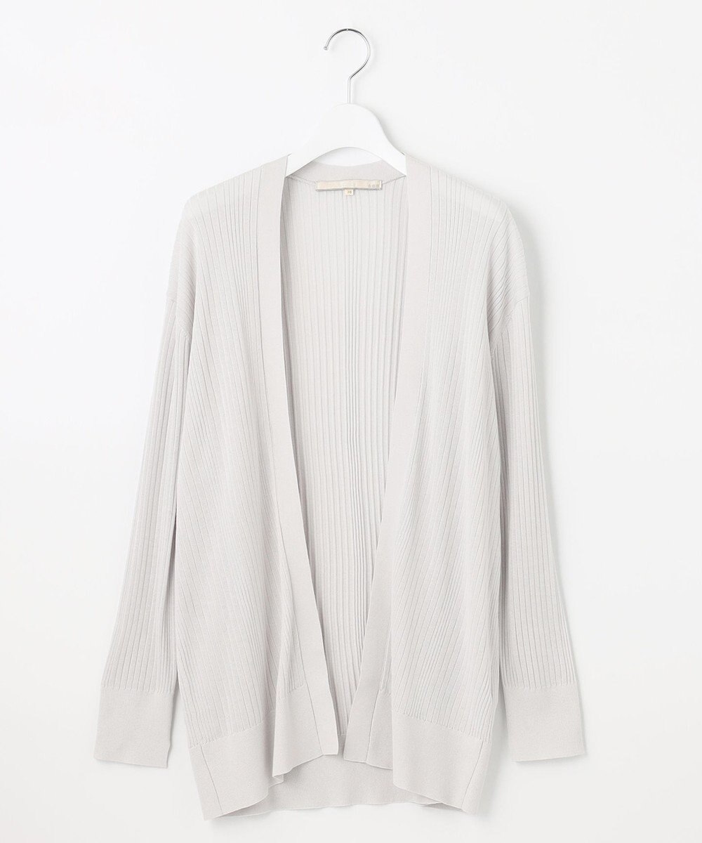 自由区 【洗える】ハイツイストコットンアセテート ニットカーディガン 