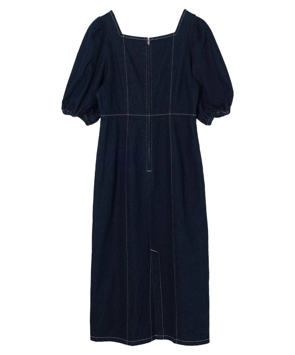 earth music&ecology スクエアネックデニムワンピース 