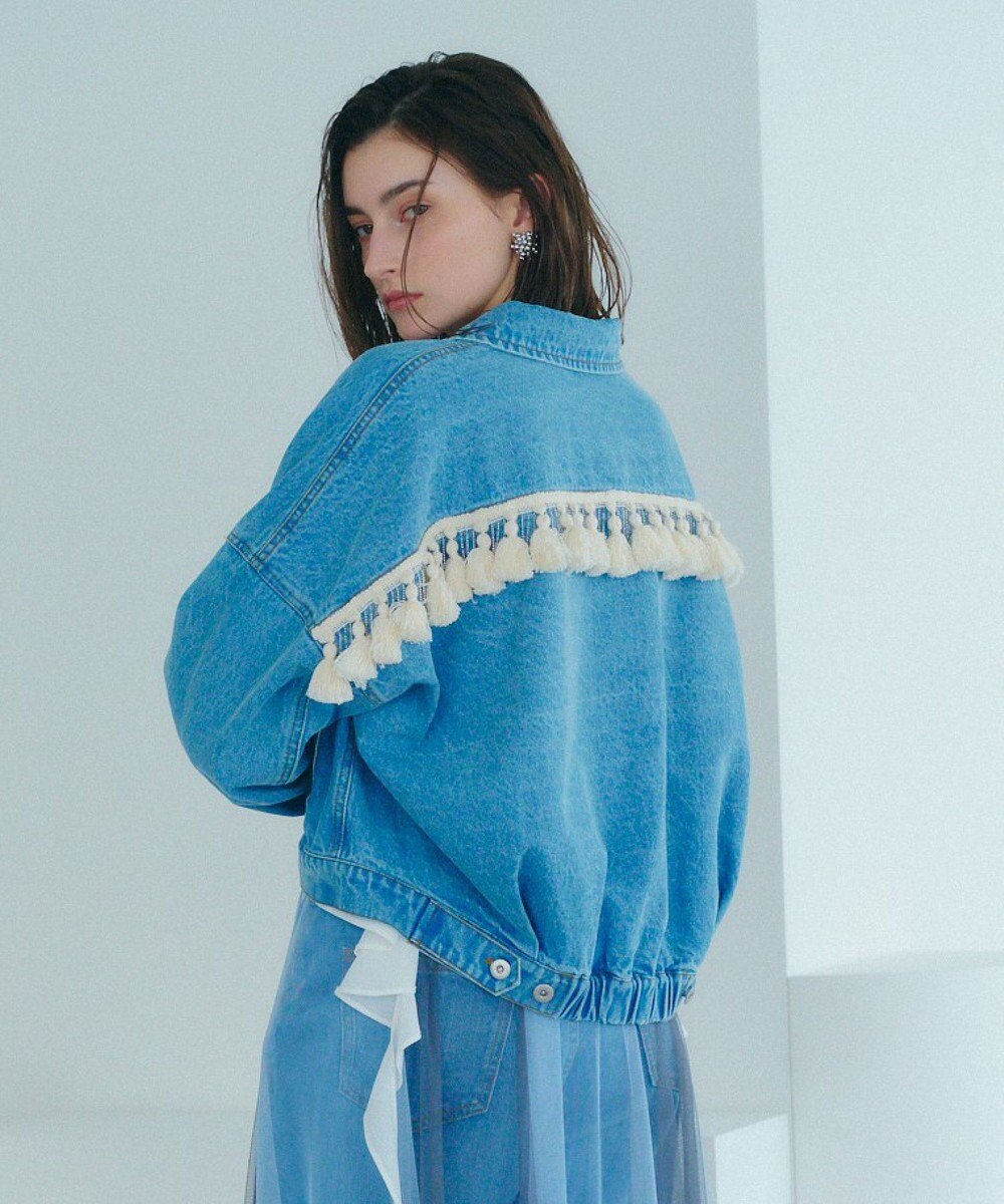 YECCA VECCA フリンジデニムジャケット 