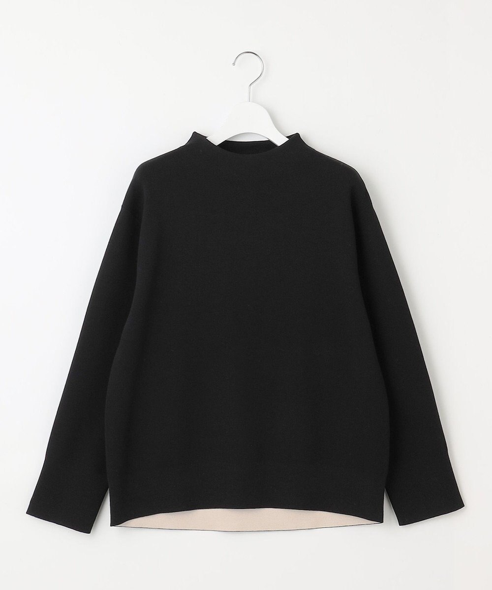 自由区 【WEB限定カラーあり】【セットアップ対応・洗える】レーヨンストレッチモックネック ニット 