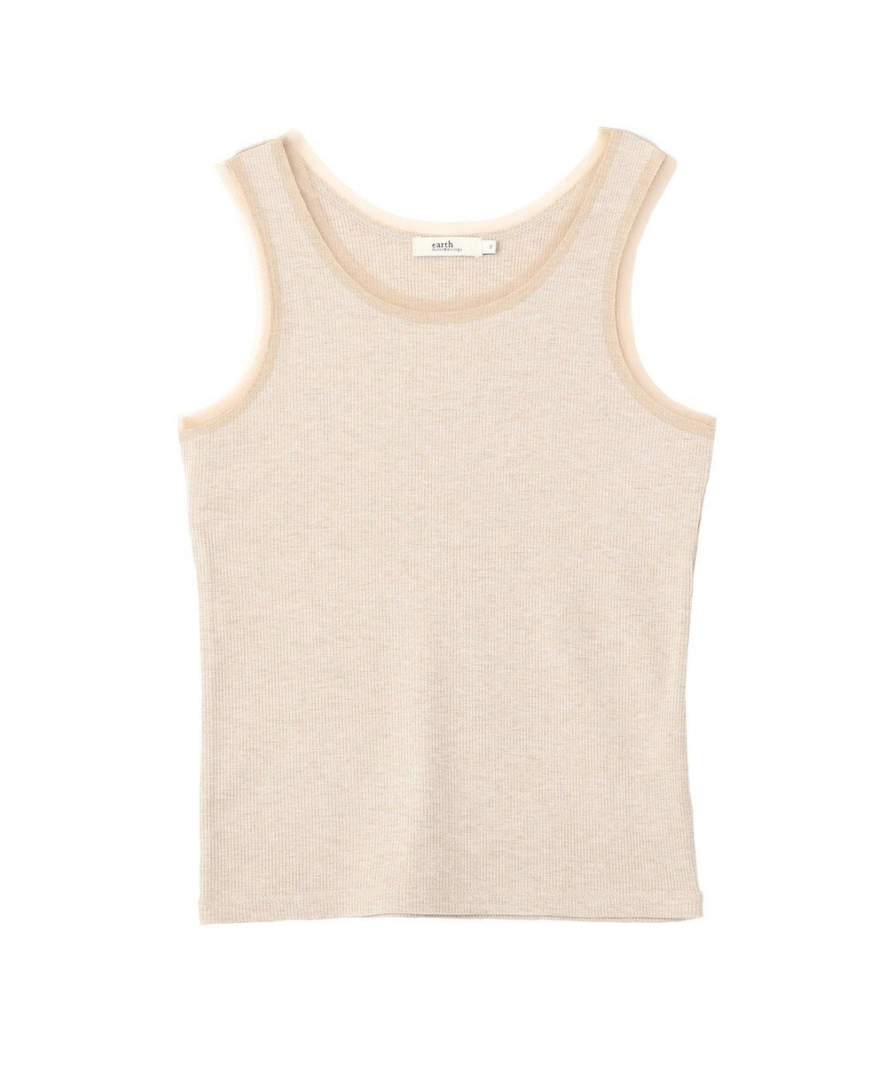 earth music&ecology エッジチュールラメテレコタンクトップ 