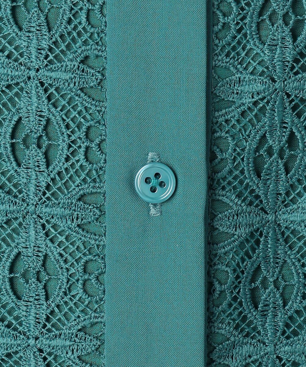 自由区 S ジオメトリックレース ブラウス 