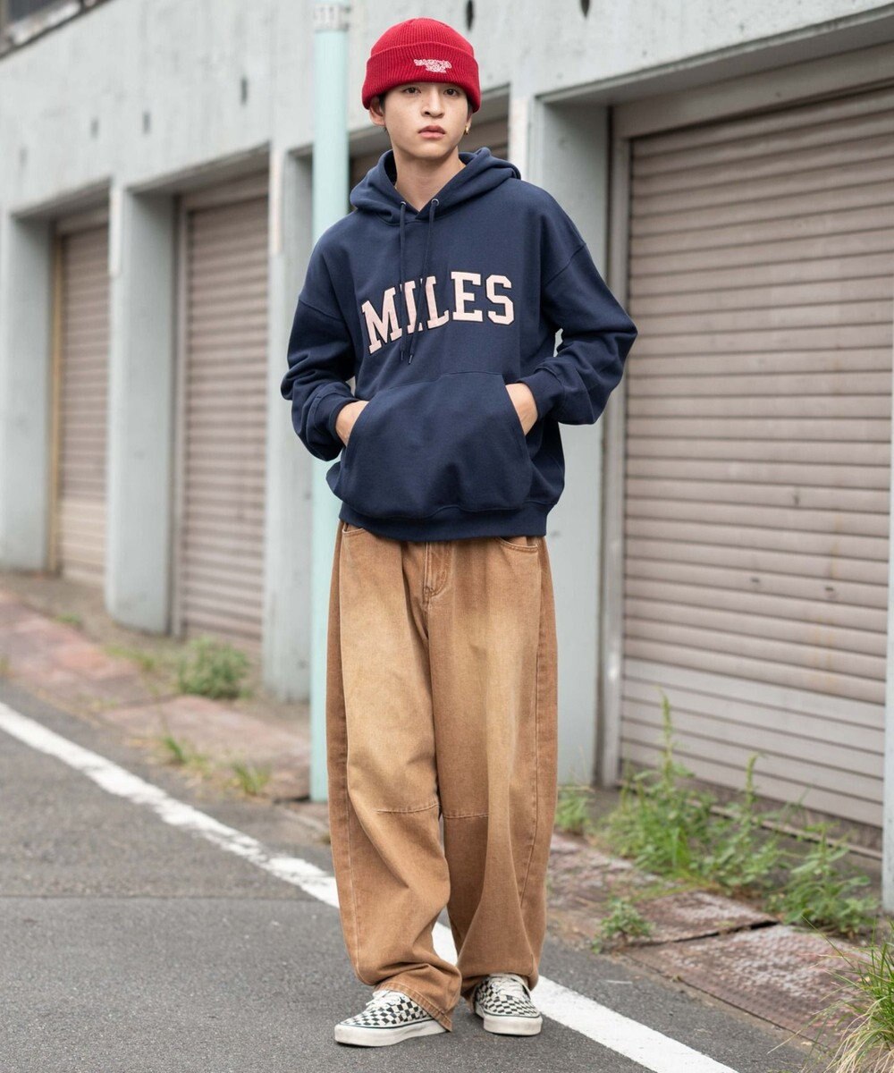 WEGO 【ユニセックス着用ITEM/SMLサイズ展開】グラフィックロゴプルパーカー 