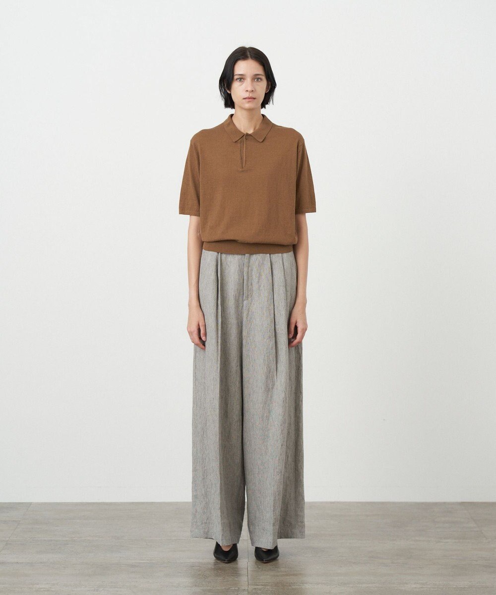 ATON LINEN RAMIE TOP | ワイドパンツ 