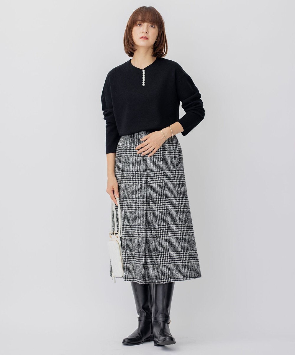 23区 ウールブレンド ラインパール プルオーバー 