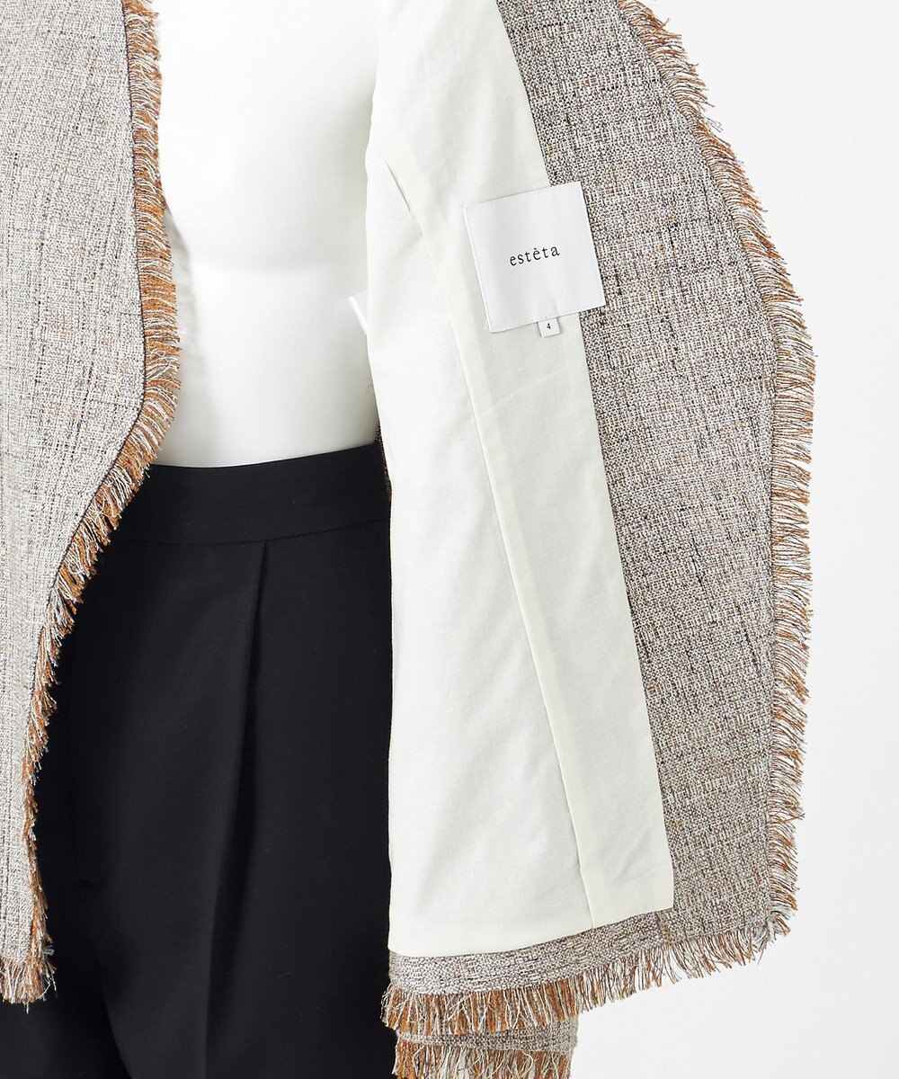 23区 【エステータ】リネンミックスツイード ジャケット 