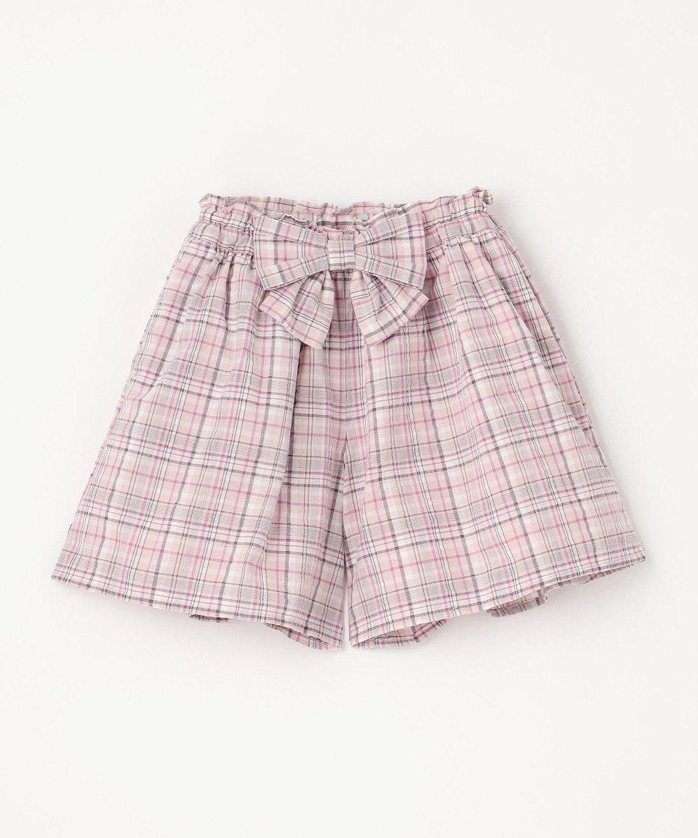 ANY KIDS チェック柄 ショート パンツ 