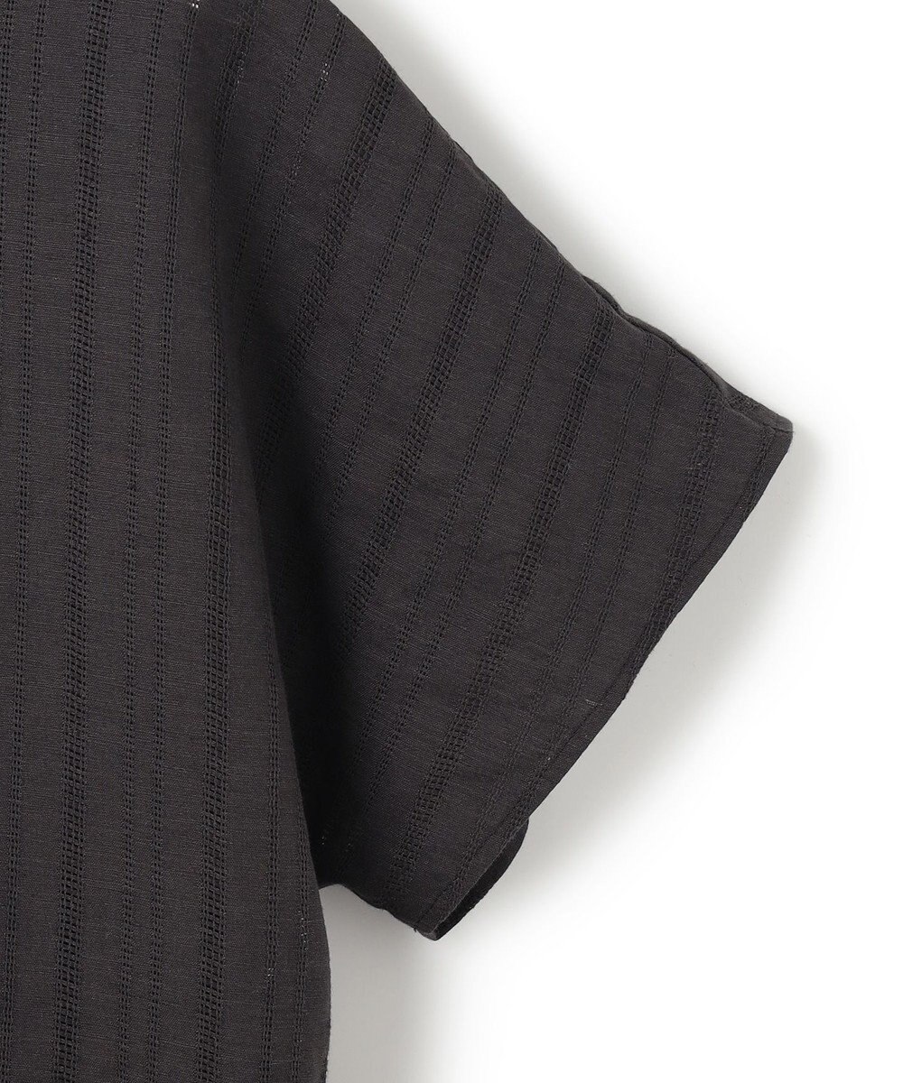 23区 L 【洗える】カラミ ストライプ ペプラム ブラウス 