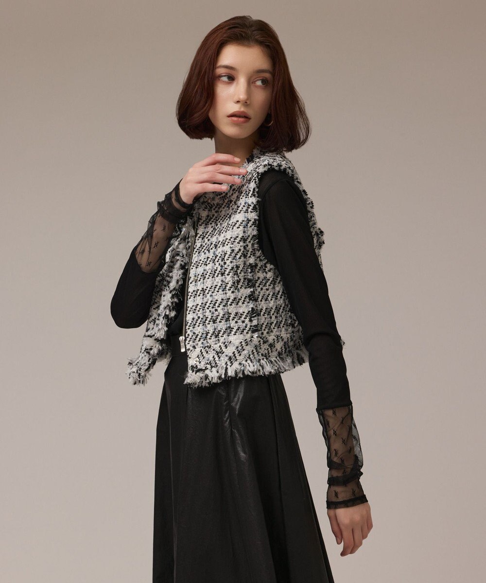 GRACE CONTINENTAL コンパクトツイードベスト 