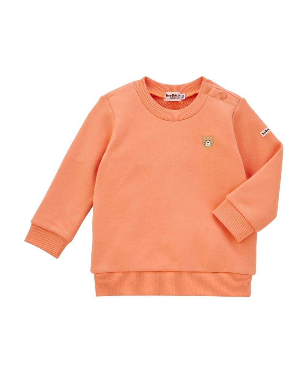 MIKI HOUSE HOT BISCUITS 【70-120cm】【Everyday Series】ワンポイント くすみカラー裏毛パイルトレーナー 