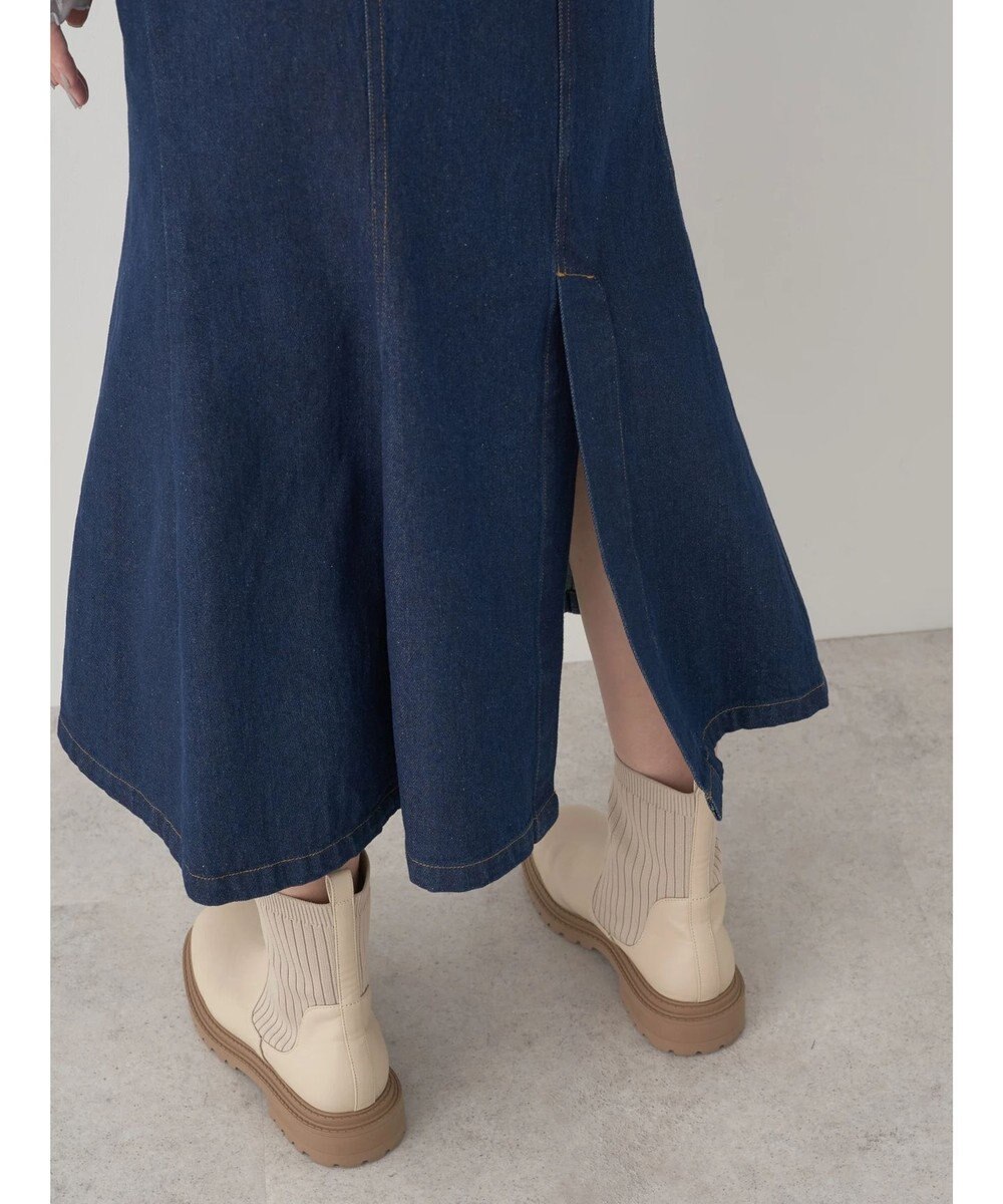 earth music&ecology マーメイドデニムジャンスカ 