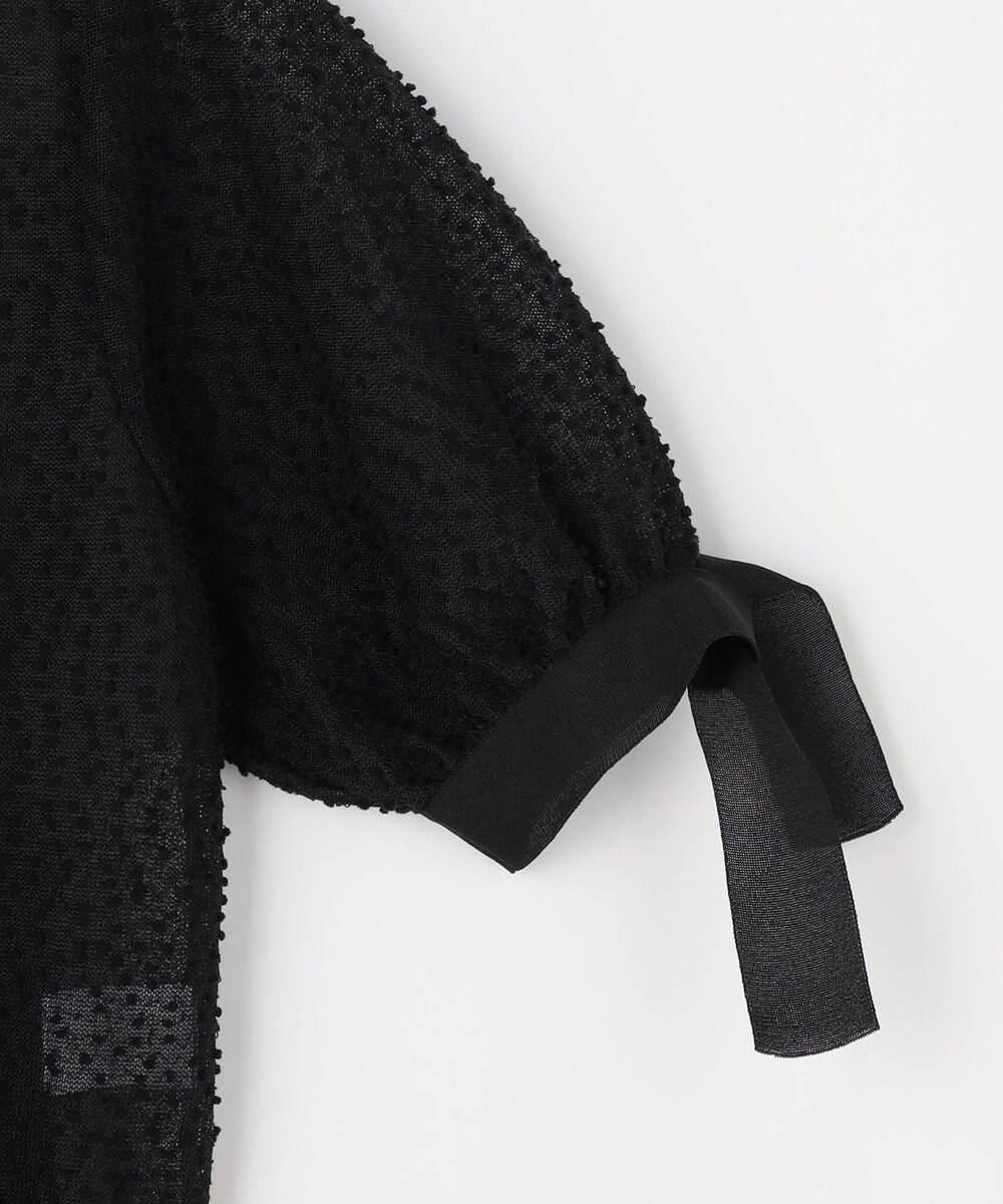 自由区 【カトリエムブーケ】Expression delicate ドットシアー・リボンスリーブトップス 