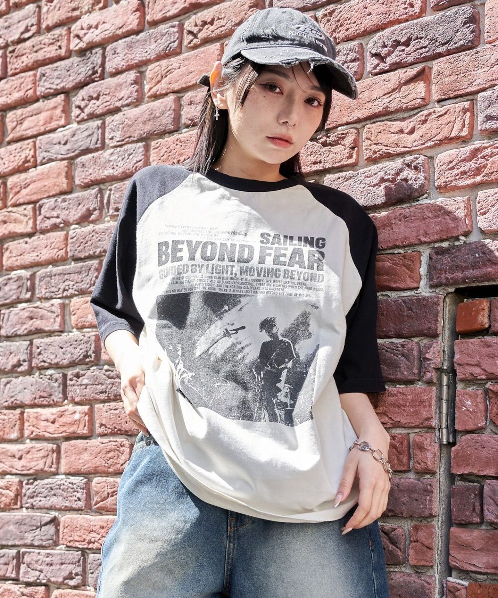 WEGO 【ユニセックス着用ITEM/MLサイズ展開】ヴィンテージライクラグラングラフィックT（SS） 