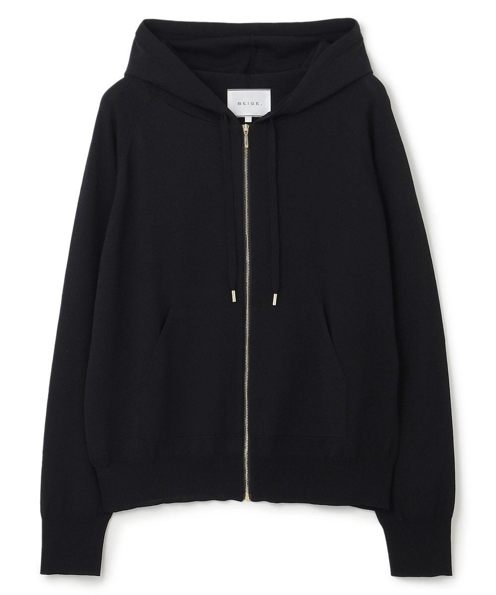 BEIGE， MONSTERA / ストレッチ フーデットニット 