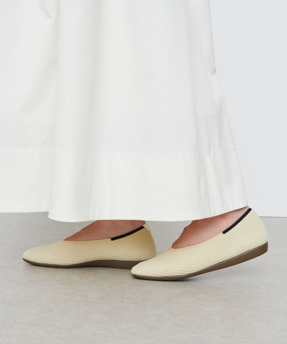 steppi “撥水＆洗えるニットシューズ” スクエア パンプス 