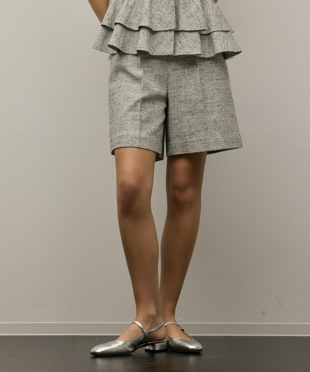 GRACE CONTINENTAL ツイードタックショートパンツ 