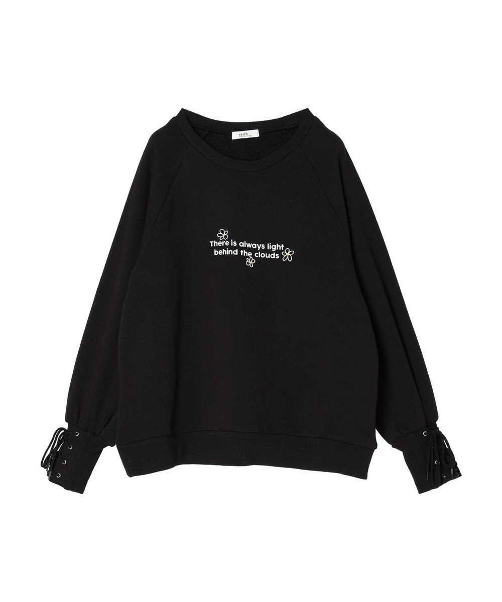 earth music&ecology 袖レースアップウラケプルオーバー 