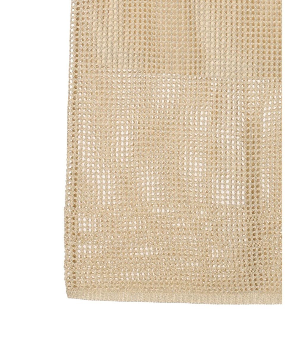 Green Parks ２ｗａｙ　メッシュ編みニットＩラインスカート（ペチ付き） 