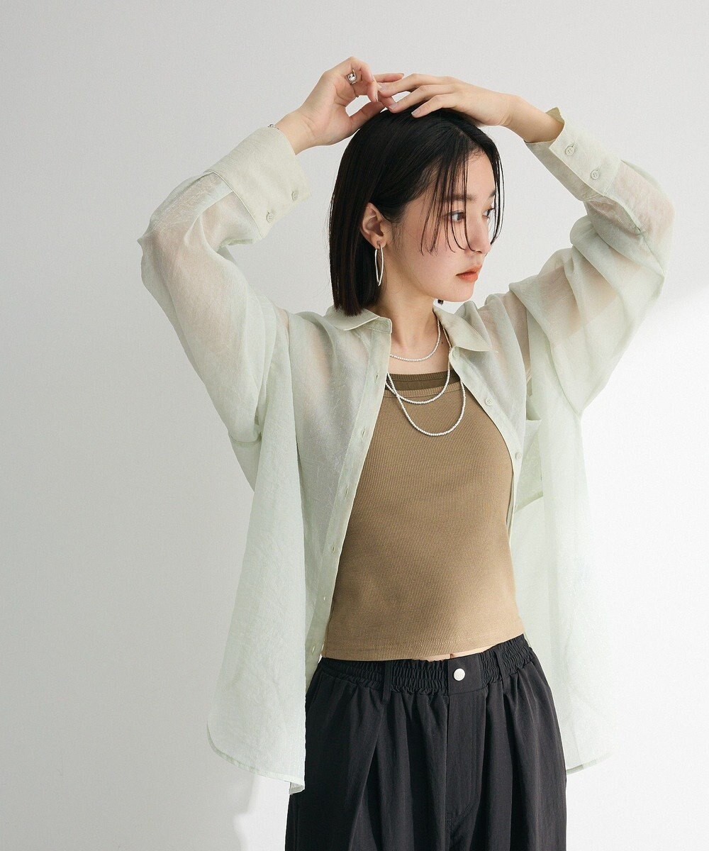 Green Parks 　・ＥＬＥＮＣＡＲＥ　ＤＵＥ　ラメシアー長袖シャツ 