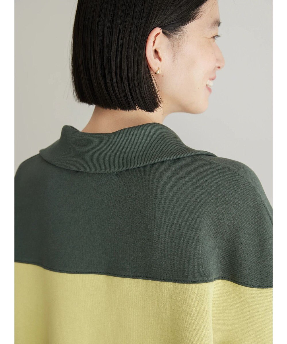 AMERICAN HOLIC ハーフＺＩＰ配色切り替え裏毛チュニック 