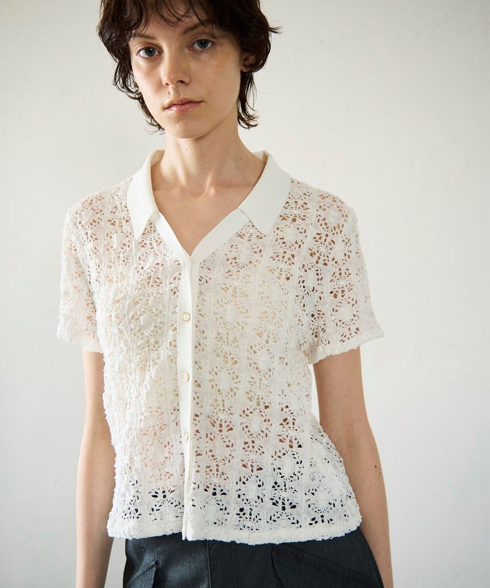 GRACE CONTINENTAL レースカットスキッパートップ 