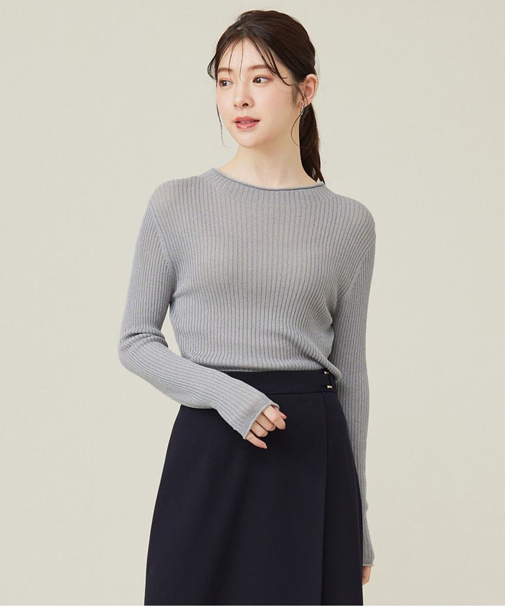 ANY SIS 【洗える】ラメシアーリブ ニット 